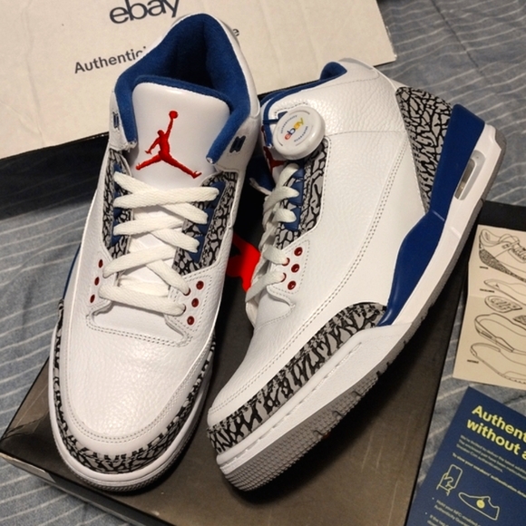 💯🛠️Air Jordan 3 Retro "True Blue" O.G.🛠️💯 - Picture 6 of 15